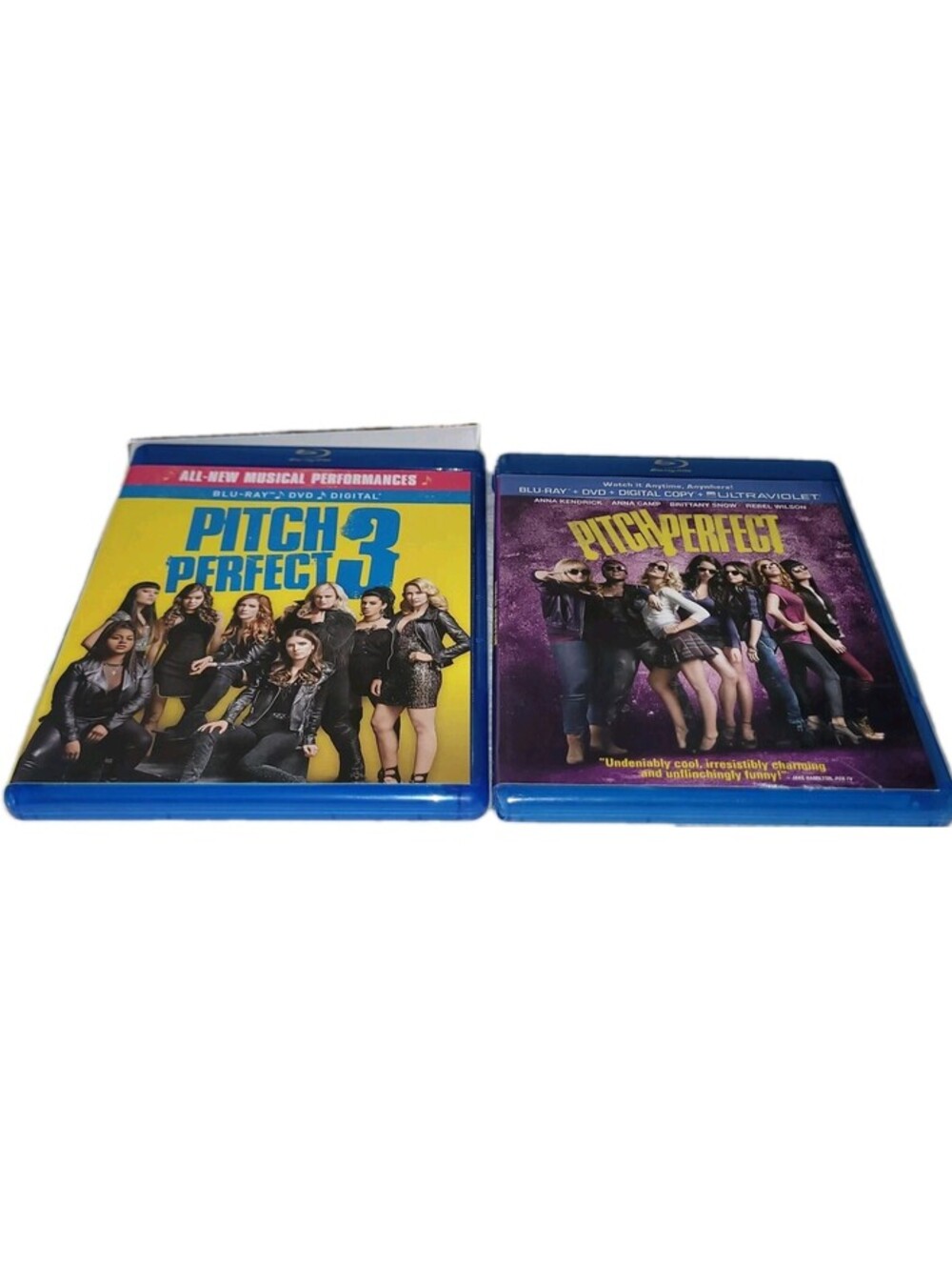 Pitch Perfect Movies 1 And 3. Blu-Ray Disc Movie Lot Starring Anna Kendrick